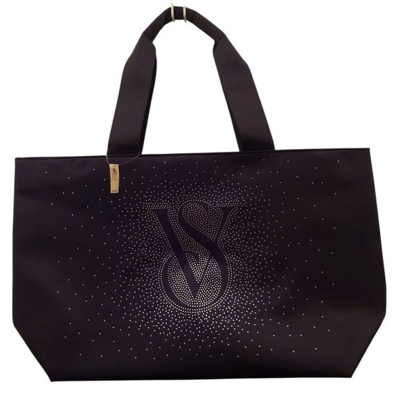Victoria's Secret Black Rhinestone Tote Bag, New - Picture 1 of 1